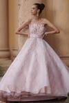 Shop_Rachit Khanna_Pink Organza Corset Gown_at_Aza_Fashions