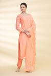 Buy_Arihant Rai Sinha_Orange Chanderi Kurta Set_at_Aza_Fashions