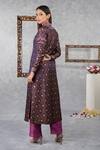 Shop_Talking Threads_Purple Indira Jacket With Pant Set_at_Aza_Fashions