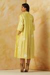 Shop_Kanelle_Yellow Chanderi Silk Reversible Cape_at_Aza_Fashions