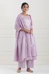 Buy_Tashee_Pink Cotton Lurex Dupatta_at_Aza_Fashions