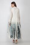 Shop_Jajaabor_White Silk Chanderi Anarkali And Pant Set_at_Aza_Fashions