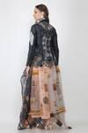Shop_Jajaabor_Multi Color Silk Organza Printed Skirt_at_Aza_Fashions
