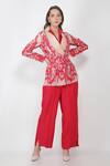 Buy_Jajaabor_Pink Silk Organza Jacket And Jumpsuit Set_at_Aza_Fashions