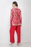 Shop_Jajaabor_Pink Silk Organza Jacket And Jumpsuit Set_at_Aza_Fashions