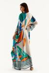Shop_Rajdeep Ranawat_Multi Color Imama Silk Geometric Print Kaftan_at_Aza_Fashions