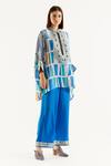 Buy_Rajdeep Ranawat_Multi Color Chanel Silk Printed Tunic_at_Aza_Fashions