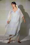 Buy_Deepthee_Multi Color Hand Woven Embroidered Asymmetric Kaftan_at_Aza_Fashions