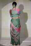 Shop_Deepthee_Multi Color Handwoven Half And Half Saree With Blouse_at_Aza_Fashions