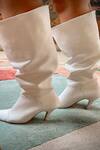 Shop_Tiesta_White Alizeh Kitten Heel Boots_at_Aza_Fashions
