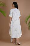Shop_Chambray & Co._White Pure Cotton Ariel Shibori Dye Dress_at_Aza_Fashions
