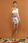Buy_Shivan & Narresh_Multi Color Printed Short Skirt_at_Aza_Fashions