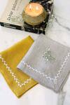 Buy_MJ Label_Handcrafted Dori Embroidered Napkin (Set of 6)_at_Aza_Fashions