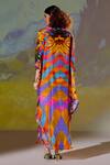 Shop_Rajdeep Ranawat_Multi Color Kainat Silk Printed Kaftan_at_Aza_Fashions