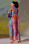 Shop_Rajdeep Ranawat_Multi Color Kainat Silk Printed Kaftan_at_Aza_Fashions