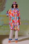 Buy_Rajdeep Ranawat_Multi Color Kamara Silk Shirt Tunic_at_Aza_Fashions