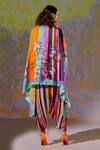 Shop_Rajdeep Ranawat_Multi Color Chloe Silk Printed Cape_at_Aza_Fashions