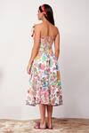 Shop_Siddhartha Bansal_Multi Color Taffeta Block Print Skirt_at_Aza_Fashions