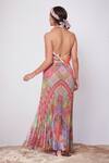 Shop_Siddhartha Bansal_Multi Color Georgette Sunray Pleated Skirt_at_Aza_Fashions