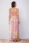 Shop_Siddhartha Bansal_Multi Color Chiffon Printed Slit Skirt_at_Aza_Fashions