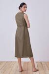 Shop_The Summer House_Green Arandi Linen Wrap Dress_at_Aza_Fashions