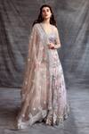 Buy_Shehlaa Khan_Pink Lace Embroidered Lehenga Set_at_Aza_Fashions