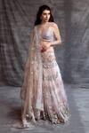 Shop_Shehlaa Khan_Pink Lace Embroidered Lehenga Set_at_Aza_Fashions