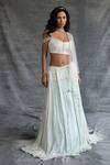 Buy_Shehlaa Khan_Blue Lace Embellished Lehenga Set_at_Aza_Fashions