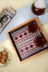 Buy_Cosy Dwellings_Indie Motifs Wooden Serving Tray_at_Aza_Fashions