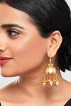 Shop_Ahaanya_Bead Drop Jhumka Earrings_at_Aza_Fashions