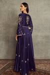 Shop_JAYANTI REDDY_Purple Chanderi Silk Anarkali And Palazzo Set_at_Aza_Fashions