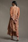 Shop_Ritu Kumar_Beige Cotton Viscose Georgette Floral Print Anarkali Set_at_Aza_Fashions