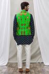 Shop_Ankur J_Green Cotton Silk Printed Waistcoat And Kurta Set_at_Aza_Fashions