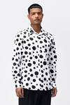 Buy_Genes Lecoanet Hemant_Black Polka Dot Print Shirt_at_Aza_Fashions