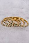 Buy_Samyukta Singhania_Stone Embellished Bangles - Set Of 4_at_Aza_Fashions