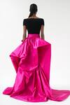 Shop_Gauri & Nainika_Pink Tafetta Front Bow Belt Skirt_at_Aza_Fashions