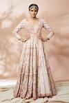 Buy_Tamanna Punjabi Kapoor_Pink Georgette Embroidered Anarkali With Dupatta_at_Aza_Fashions