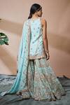 Tamanna Punjabi Kapoor_Blue Georgette Embroidered Kurta Sharara Set_Online_at_Aza_Fashions
