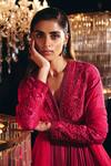 Shop_Ridhi Mehra_Fuchsia Wynne Anarkali With Dupatta_at_Aza_Fashions