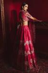 Shop_Ridhi Mehra_Blouse Reanna Embroidered Lehenga Set_at_Aza_Fashions