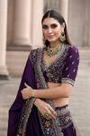 Shop_JAYANTI REDDY_Purple Silk Embroidered Saree With Blouse_at_Aza_Fashions