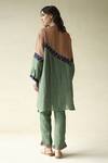 Shop_Roza Pret_Multi Color Panelled Linen Tunic_at_Aza_Fashions