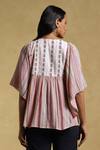 Shop_Ritu Kumar_Multi Color Striped Pattern Kurta_at_Aza_Fashions