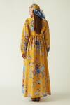 Shop_Payal Pratap_Yellow Cupro Cotton Lewoto Printed Maxi Dress_at_Aza_Fashions