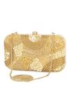 Shop_NR BY NIDHI RATHI_Silk Metallic Embroidered Clutch Bag_at_Aza_Fashions