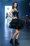 Shop_Saisha Shinde_Black Leather Ruffle Dress_at_Aza_Fashions