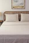 Shop_House This_Vindhya Stripe Embroidered Bedcover_at_Aza_Fashions