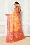 Shop_Naintara Bajaj_Yellow Cotton Woven Floral Pattern Saree_at_Aza_Fashions