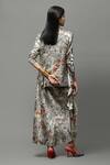 Buy_AK-OK_Multi Color Abstract Print Satin Deconstructed Blazer And Skirt Set_Online_at_Aza_Fashions
