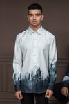 Shop_Varun Chakkilam_Ivory Midnight Forest Cotton Shirt_at_Aza_Fashions